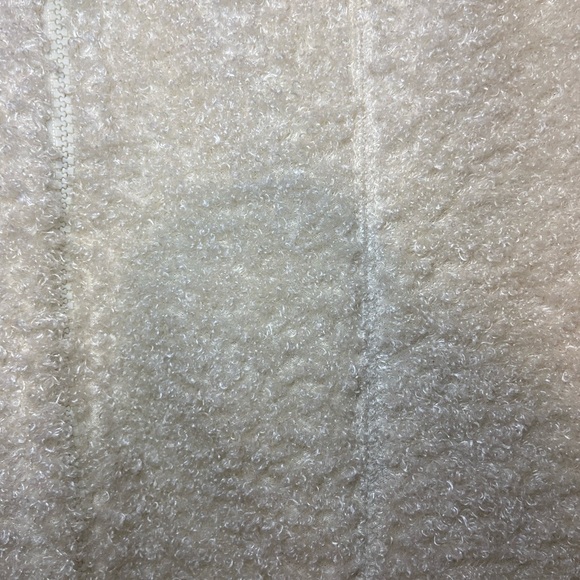 J.Jill off white Two way zip Faux Curly fur sherpa Jacket womens size Medium - Picture 6 of 12